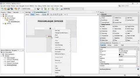 Praktikum PBO - GUI 2 membuat form penjumlahan integer dengan JLabel, JTextfield dan JButton