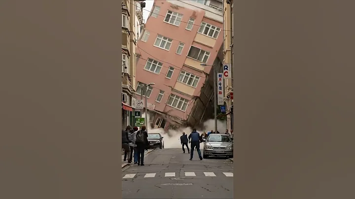 😱🏙️ Huge Building Collapse in the Middle of the City! 🚨 #BuildingCollapse #CityDisaster
