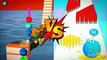 stack rider vs Roll Crowd Satisfying gameplay android, IOS