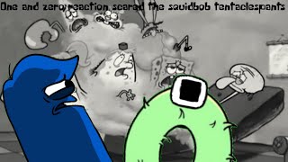 One and zero reaction scared the squidbob tentaclepants