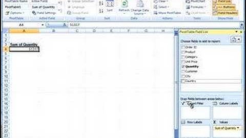Building a Pivot Table in Excel 2007
