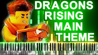 LEGO NINJAGO Dragons Rising Main Theme | Synthesia Piano Tutorial