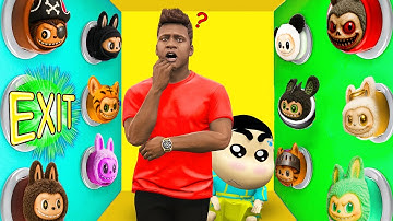 Choose The Right Labubu Button To Escape | 100 Mystery Button Challenge In GTA 5