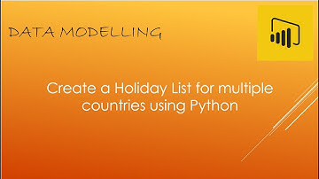 Create a Holiday List for multiple countries using Python