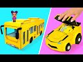 How To Make Cardboard Toys || DIY Mini Bus And Bumblebee Transformer From Cardboard