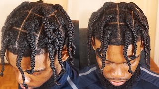 Men's Box Braids Tutorial! (For Short/Medium/Long Hair)