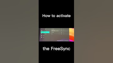 how to activate the FreeSync