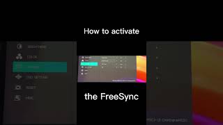 how to activate the freesync
