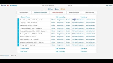 Aeries Gradebook: Back up gradebooks