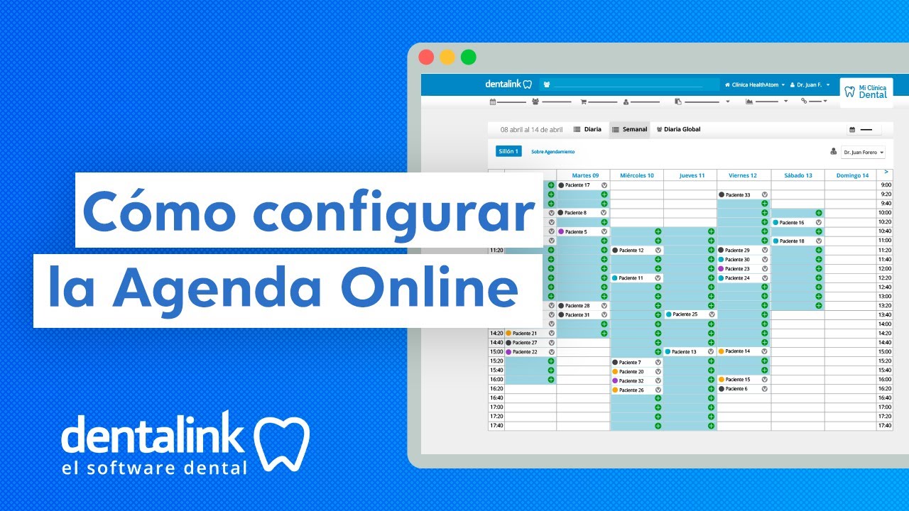 Cómo configurar la Agenda Online Dentalink YouTube