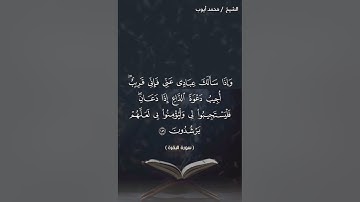 سورة البقرة الآيه {186} بصوت الشيخ محمد أيوب