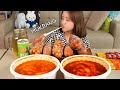 MUKBANG :) 미쳤다 미쳤어 명랑핫도그 로제핫볶이 JMT 먹방~~~~