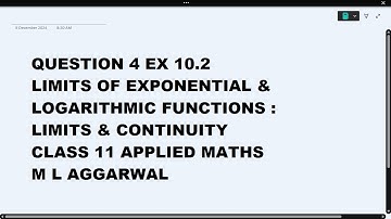Ques 4 Ex Ch 10.2 Limits & Continuity :Class 11 Applied Maths ML Aggarwal