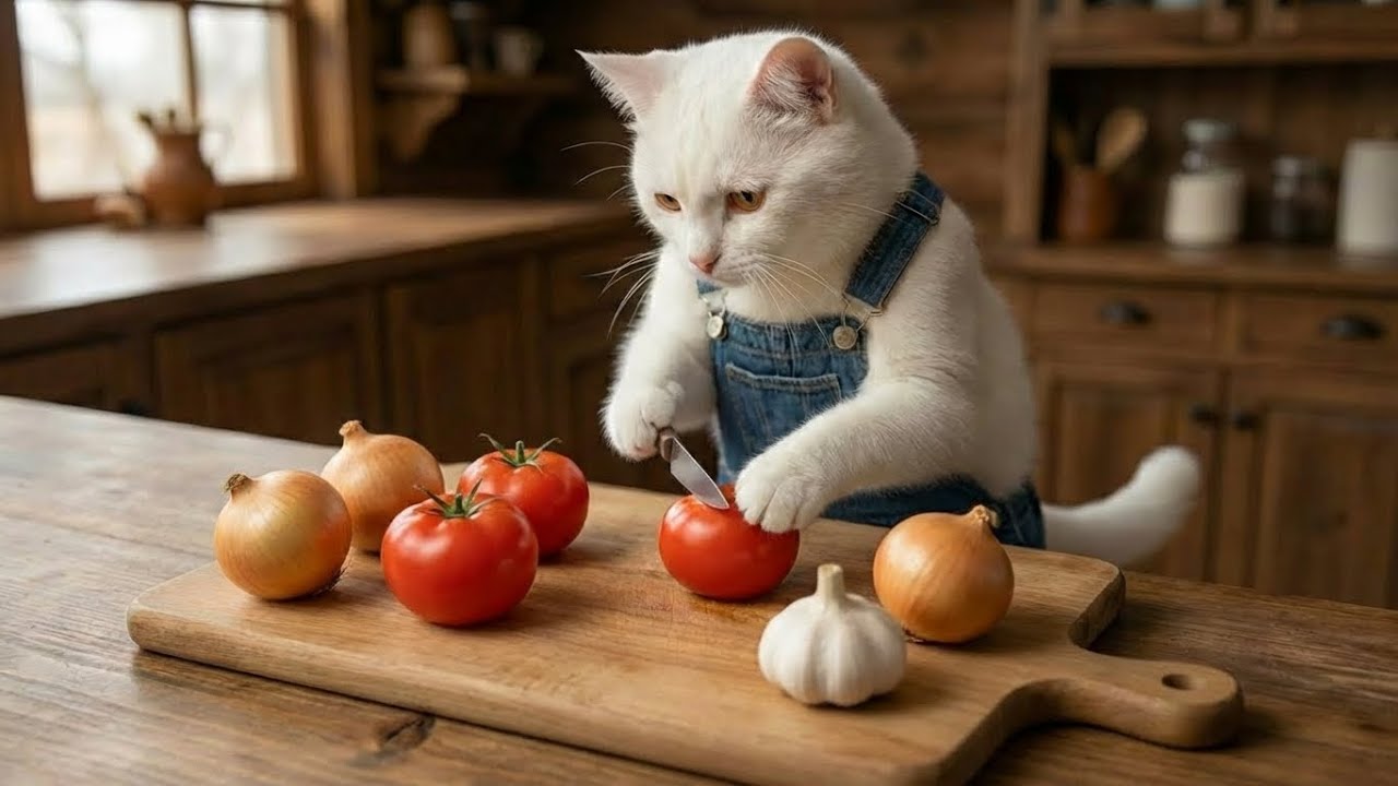 Cats in a Vermont Snow Cabin | Fireplace + Wind | No Talking (ASMR)