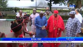 King Of Ashante, Ghana, Osei Tutu II Ashantehene, Visits Esama Of Benin