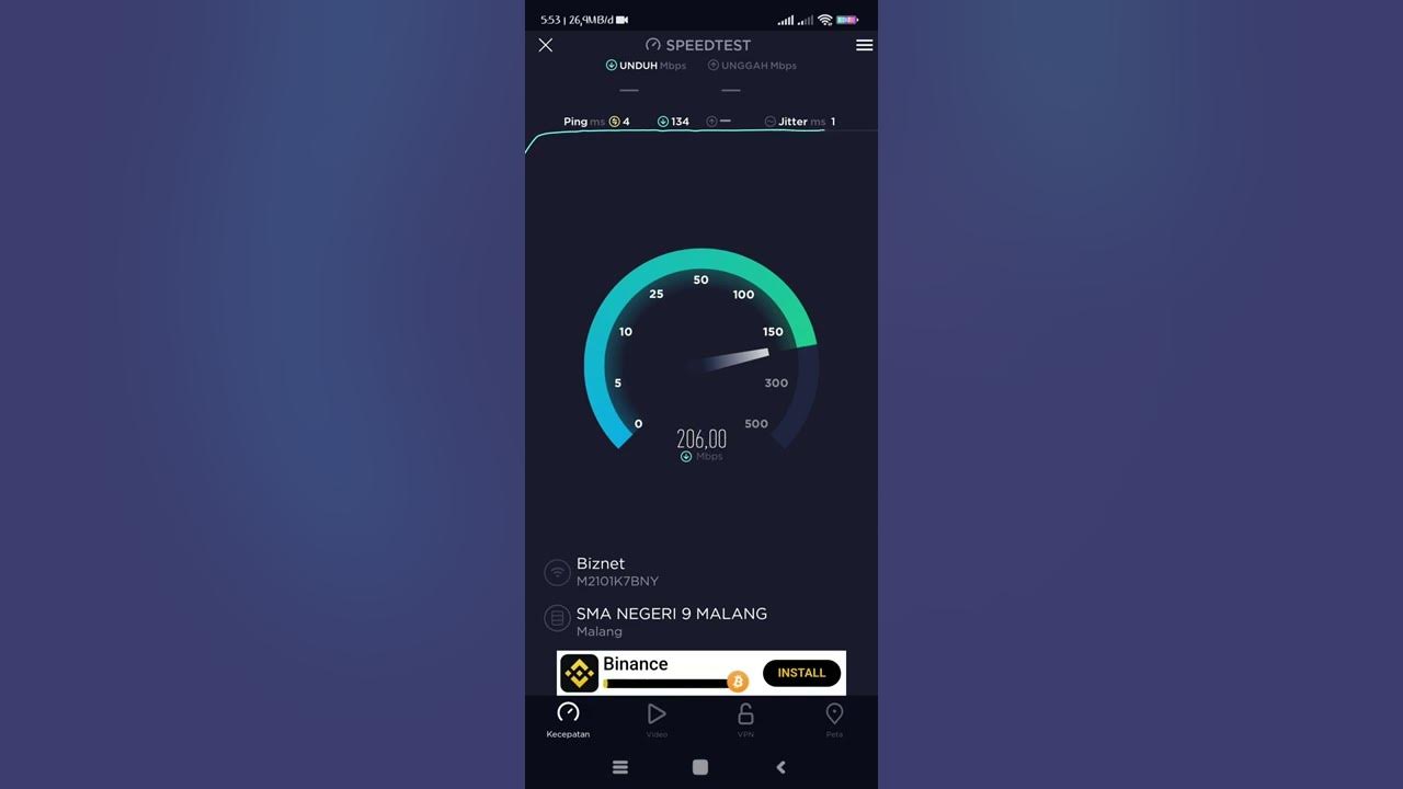 Test Speed 200Mbps YouTube