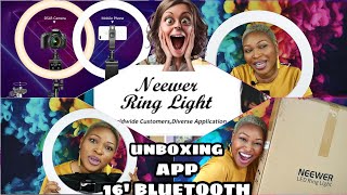 NEEWER SENT ME THIS - UNBOXING + DEMO 16 APP TOUCH SCREEN BLUETOOTH RINGLIGHT