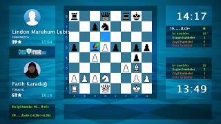 Chess Game Analysis Fatih Karadağ - Lindon Maruhum Lubis 1-0 By Chessfriendscom