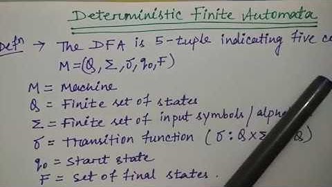 deterministic finite automata in hindi | introduction | TOC | Niharika Panda