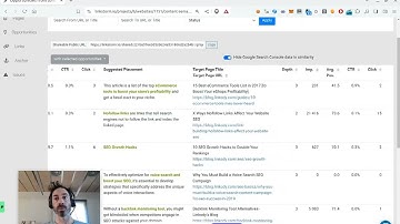 1 minute tutorial on how to use LinkStorm to build internal links