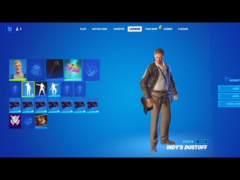 EMOTE IDIANA JONES FORTNITE ( INDY'S DUSTOFF EMOTE )