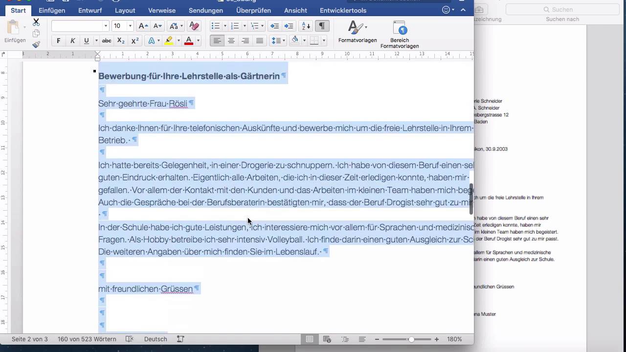 Microsoft Word 16 Mac 153 Briefgestaltung Youtube