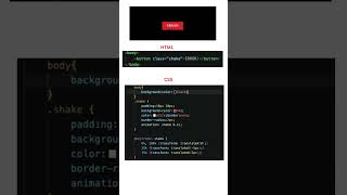 Shaking Error button html and css #coding #staticwebsitedesign #frontendcourse #webdeveloper