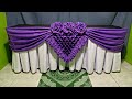 Rose scallop diamond purple and white combination table skirt design ideas tutorial diy diamond