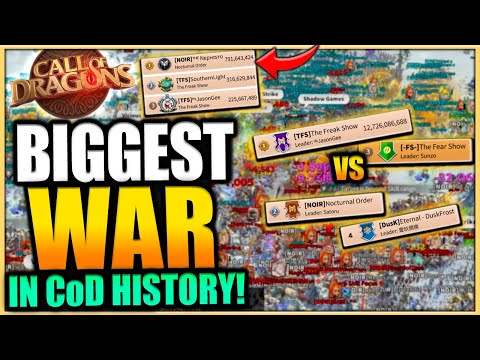 Biggest WAR in CoD HISTORY #1 Alliance vs Nephisto - Call of Dragons War Gameplay Part 1