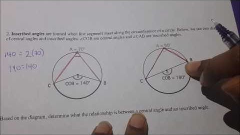 Determining the Relationship Between Central Angles and its Inscribed Angles
