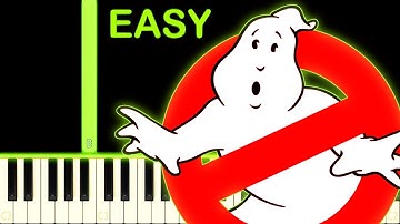 GHOSTBUSTERS THEME - EASY Piano Tutorial