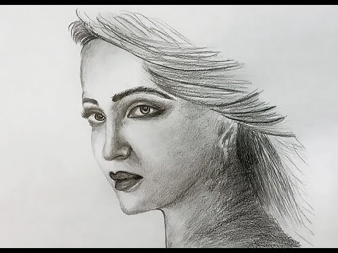 How To Draw Female Side Face / Women Face Draw Beginner - Youtube