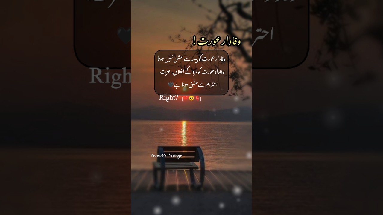 Wafadar Aurat 😊 | Respect & Mohabbat Quotes 