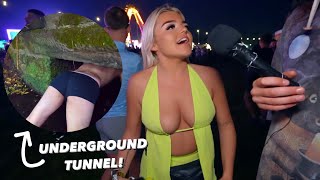 SNEAKING INTO CREAMFIELDS! (underground tunnel)