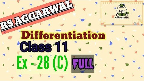 RS Aggarwal | Differentiation||Class 11,maths || EX - 28(C)Full