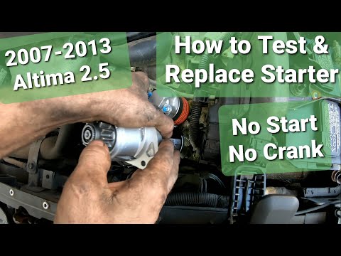 Nissan Altima Starter Replacement & How to Test Starter 2.5 2007-2013