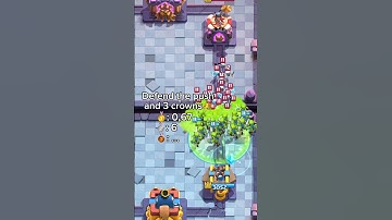 Defend the push and 3 crowns😳🔥 #shorts #clashroyale