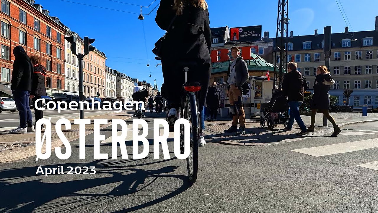 Sunny Bike Ride Through Østerbro, Copenhagen in April 2023