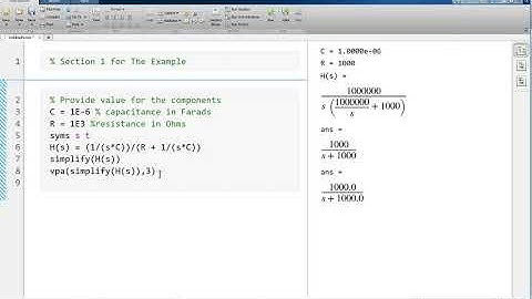 Matlab Symbolic Operations with Live Script - Part 1