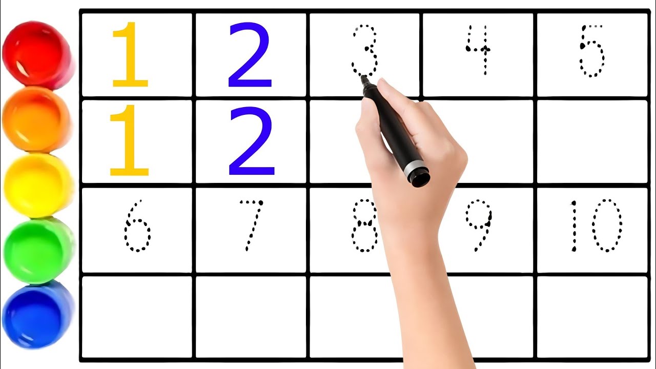 Best Learning Numbers, Shapes & Counting 1 - 10 | Preschool Toddler ...