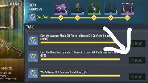 Call Of Duty Mobile Earn the Bloodthirsty Medal 5 Times in Ozuna: Kill Confirmed matches