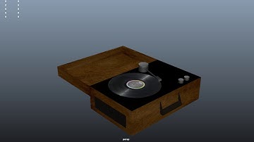 record player modeled in maya