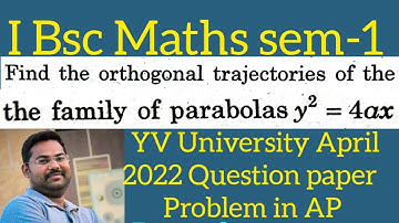 problem on orthogonal trajectories in telugu@maths naresh eclass