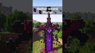 Minecraft Nether sword portal by Goldrobin #minecraft #minecraftbuilding #minecrafttutorial