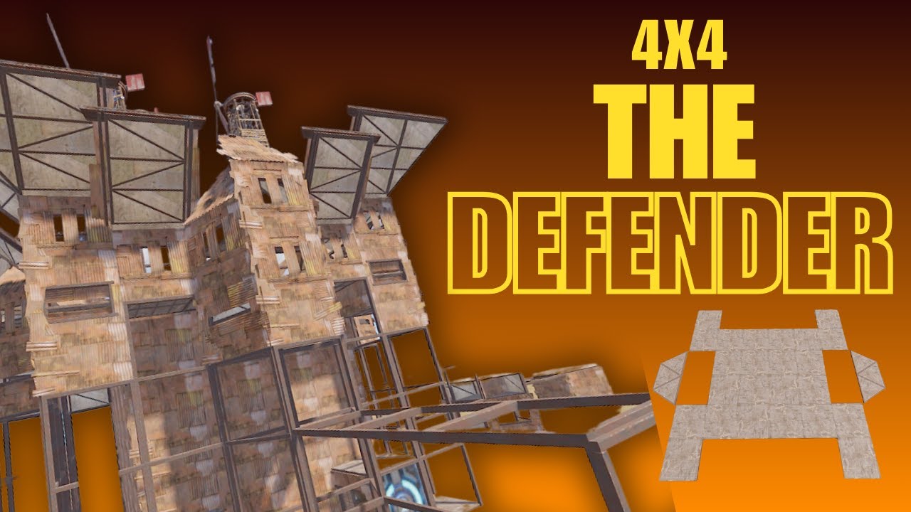 The Defender - Best 5-8 Man 4x4 Clan Group Base Design 2024 | Rust ...