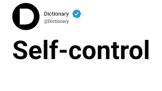 Self-control Meaning In English