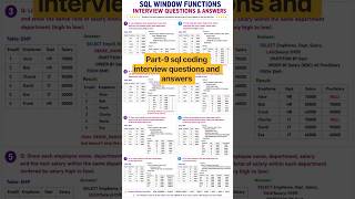 SQL Window Functions – Interview Questions & Answers
