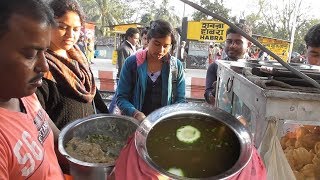 Indian Rail Station Panipuri - 6 piece @ 10 rs - Best Indian Street Food
