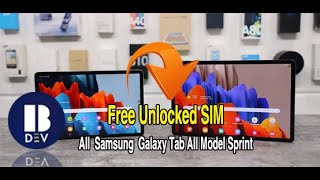Free UICC Unlocked All Samsung Galaxy Tab T Sprint | T377P T387P