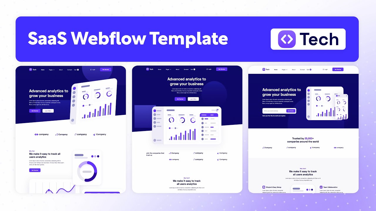 SaaS Website Template  | Tech - BRIX Templates